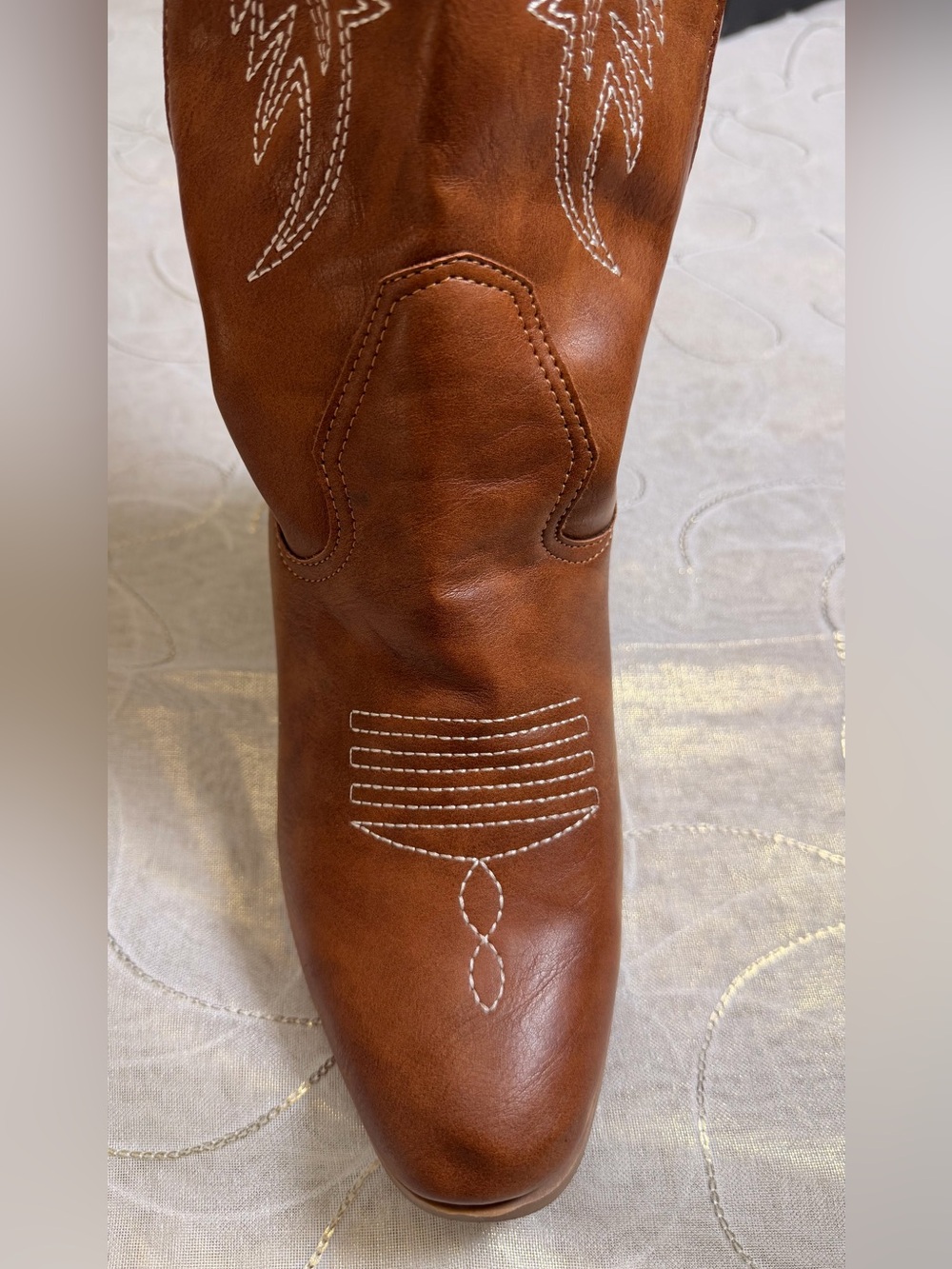 Brown Western Cowboy Boots – Size 36 – Embroidered - Picture 3 of 11